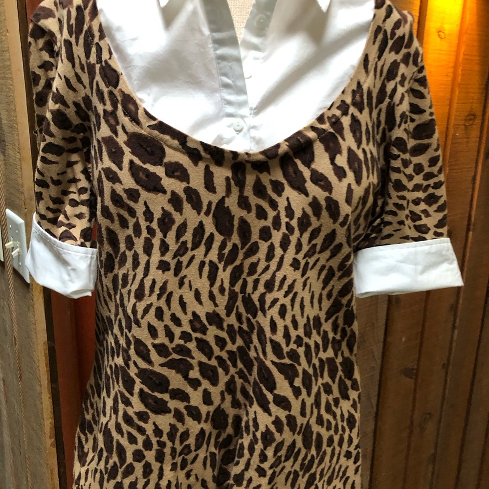 Saks Fifth Avenue Leopard Print Blouse